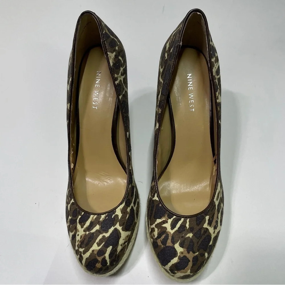 Nine West cheetah print heels
